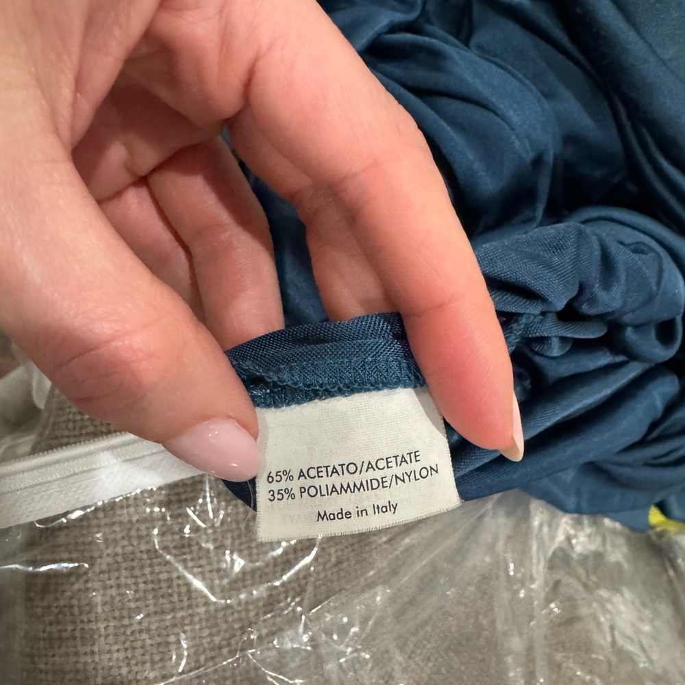 Vintage Blue YSL Strapless Gown - Picture 6 of 7